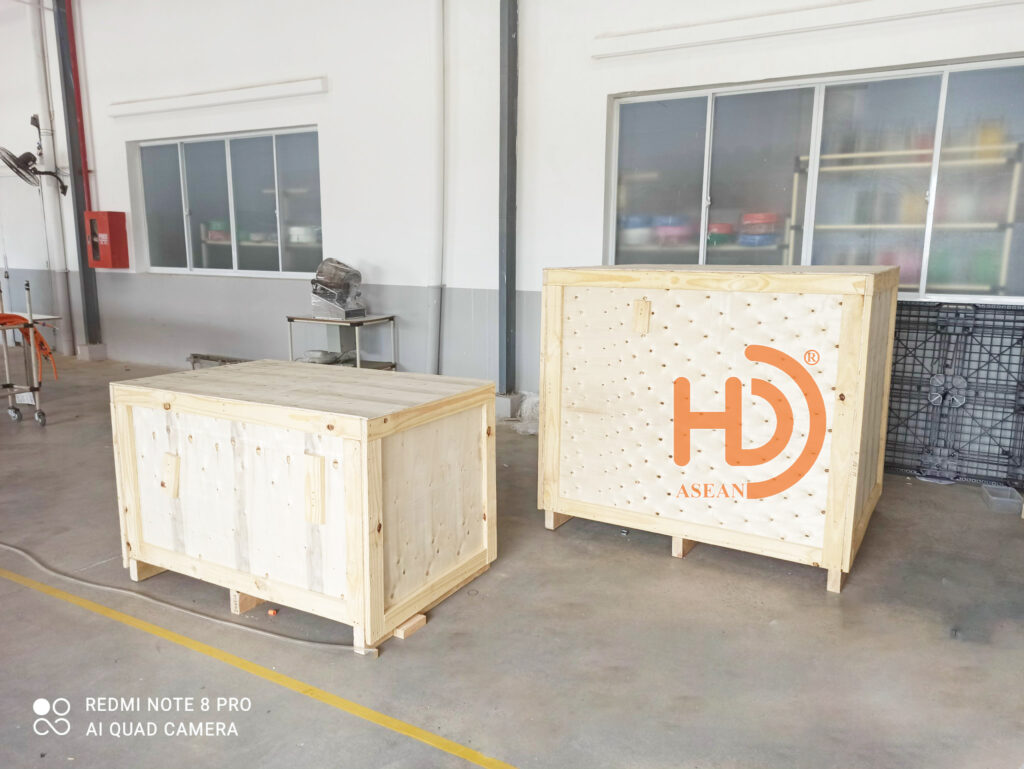 Hình ảnh thực tế đóng thùng gỗ kín tại Nghệ An