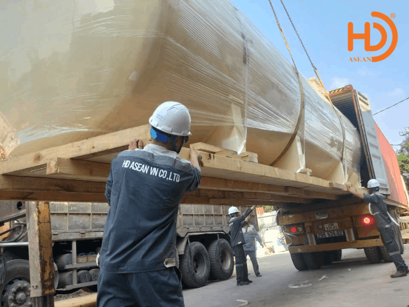 Hình ảnh thực tế về chẳng buộc hàng hoá của HD ASEAN