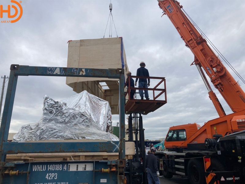 Quá trình đóng gói máy móc