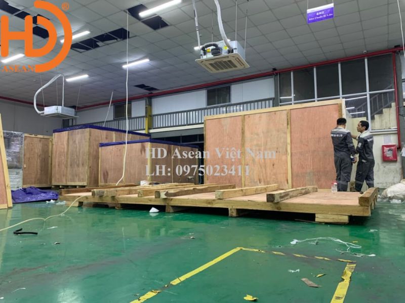 Quy trình đóng thùng gỗ máy móc